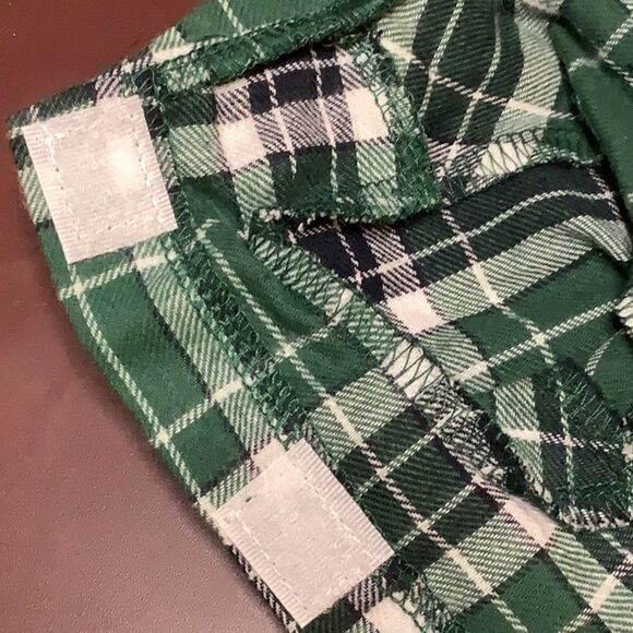 🎈Green Plaid Flannel Dog Pajamas - Picture 4 of 10